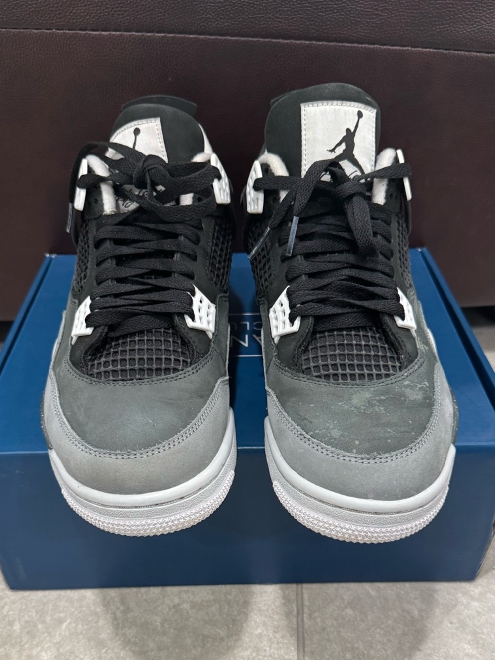 Size 11- Jordan 4 Retro 2024 Fear Black/White/Gray Men's Sneaker FQ8138-002 - Picture 3 of 7